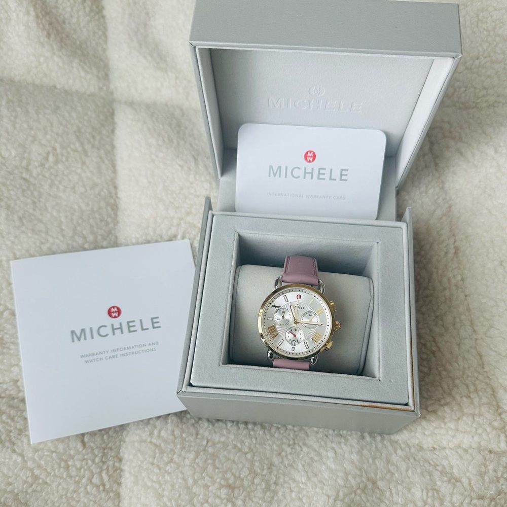 MICHELE Sporty Sport Sail Two-Tone Peony Silicone Watch